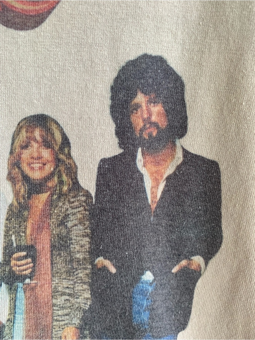 Fleetwood Mac Tan/Cream Tee Shirt, Large - Picture 6 of 10